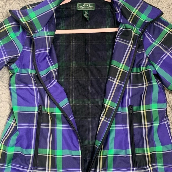 Lauren Ralph Lauren Active Plaid Full Zip Jacket - Picture 9 of 13